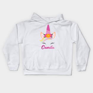 Name Camila unicorn lovers Kids Hoodie